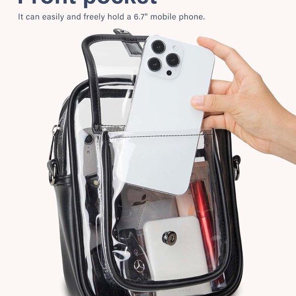 Versatile Clear Crossbody Purse: Perfect for Events, Fashionable & Splash-Proof - Picture 5 of 6